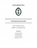 Estilos de vida en peru