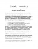 ESTADO, NACIÓN Y NACIONALISMO