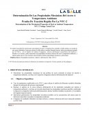 Mecánica de materiales, ensayo a tensión