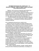 INFORME PEDAGOGICO DEL GRUPO DE 2º. “A”