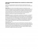 ASPECTOS QUE SE DEBEN PRIORIZAR PARA LA MEJORA DE LA PRODUCTIVIDAD EN EL PERU