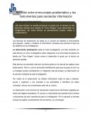 Relación entre el enunciado problemático y los instrumentos para recolectar información