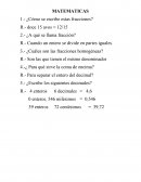 Preguntas de Matematicas