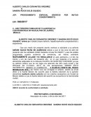 Escrito solicitando se corrija acuerdo