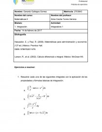 Matemáticas Integradora. Página 1
