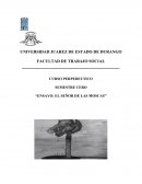 ENSAYO: EL SEÑOR DE LAS MOSCAS