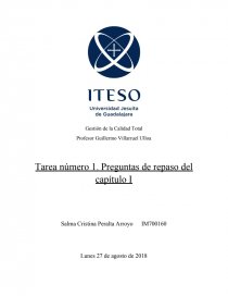 Preguntas Capitulo 1 Libro Administración y Control de la calidad. Página 1