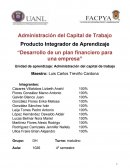 Desarrollo de un plan financiero para una empresa