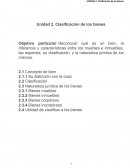 Clasificación de los bienes.