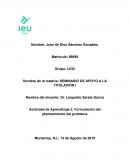 Formulación del planteamiento del problema