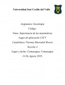 Tema: Importancia de las matemáticas