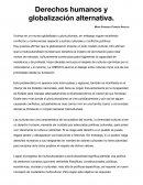 Derechos humanos y globalización alternativa.