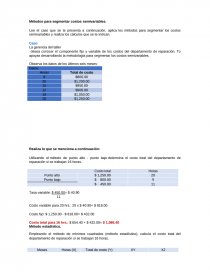 Métodos para segmentar costos semivariables.. Página 1