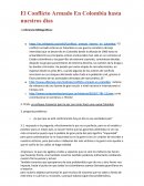 El Conflicto Armado En Colombia hasta nuestros días