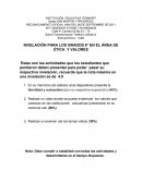 Nivelación para los grados 6° en el área de ética y valores