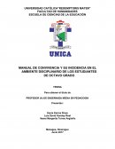 MANUAL DE CONVIVENCIA Y SU INCIDENCIA EN EL AMBIENTE DISCIPLINARIO DE LOS ESTUDIANTES DE OCTAVO GRADO