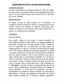 COMENTARIO DE TEXTO “LOS TRATADOS DE ROMA”