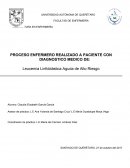 PROCESO ENFERMERO REALIZADO A PACIENTE CON DIAGNOSTICO MEDICO DE: