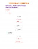 INTEGRAL POR SUSTITUCIÓN TRIGONOMETRICA