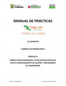 FABRICA PIEZAS MECÁNICAS Y ESTRUCTURAS METÁLICAS PARA EL MANTENIMIENTO DE EQUIPOS Y MECANISMOS DE TRANSMISIÓN