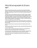 ¿Que hacían los jóvenes hace 20 años?