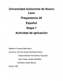 Español Etapa 1 Actividad de aplicación