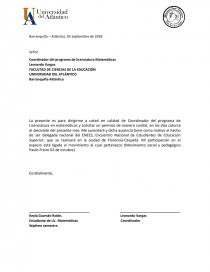 Coordinador del programa de licenciatura Matemáticas. Página 1