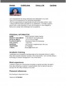 Hoja de vida en ingles