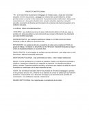 Proyecto institucional