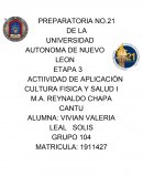 Cultura física 1 etapa 2 Actividad integradora