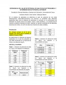 DEPENDENCIA DEL VALOR DE POTENCIAL DE UNA CELDA ELECTROQUÍMICA Y DETERMINACION DE POTENCIAL ESTANDAR