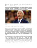 El Comité Ejecutivo de la FCF, habla sobre la Continuidad de Pékerman en la Selección.