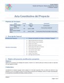 Acta Constitutiva del Proyecto