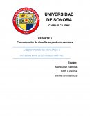 Concentración de clorofila en producto naturista