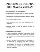 PROCESO DE COMPRA DEL MAZDA 6 SEDAN