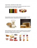 Leguminosas y alimentos de origen animal