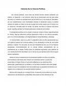 Historia de la Ciencia Política