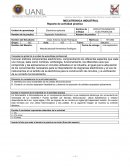 MECATRONICA INDUSTRIAL Reporte de actividad practica
