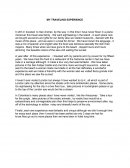 My traveling experience