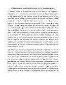 LOS RIESGOS DE ABANDONO ESCOLAR “TEXTO ARGUMENTATIVO”