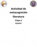 Actividad de Metacognicion literatura etapa 2 San Manuel Bueno, martir