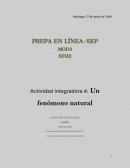 Actividad integradora Un fenómeno natural