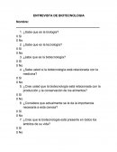 ENTREVISTA DE BIOTECNOLOGIA