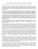 Los fines de la educación a la luz de la Antropología Filosófica.