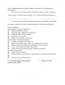 Acta compromiso para padres sobre los aspectos a mejorar del estudiante