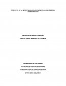 PROYECTO DE LA IMPORTANCIA DE LOS ELEMENTOS DEL PROCESO ADMINISTRATIVO