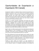 Oportunidades de Exportación e Importación RD-Canadá
