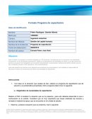 Formato Programa de capacitación