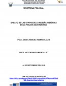 ENSAYO DE LAS ETAPAS DE LA RESEÑA HISTÓRICA DE LA POLICÍA ECUATORIANA.