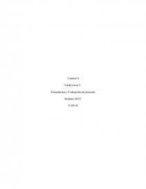 Tarea Formulación y Evaluación de proyecto. Página 1